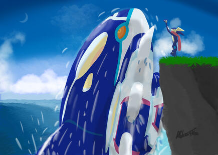Kryogre and greninja meeting for the first time :)
